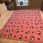 Hello Kitty Pink Fleece Throw Blanket Sanrio Kawaii Allover Print 50 X60. Fixed Price $17.88.