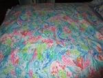 Pottery Barn Lilly Pulitzer Mermaid Cove 47 X Muslin Baby Blanket. Fixed Price $75.00.