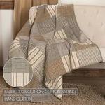 Sawyer Mill Charcoal Block Patchwork Quilted Throw Country Cotton Vhc Brands. Fixed Price $90.95.