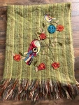 Shiraleah Aplique Throw Blanket Bird Flowers Fringe. Fixed Price $25.48.
