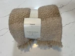 Threshold Studio Mcgee Throw Blanket Woven Fringe Neutral Tan 50 X 60 New. Fixed Price $19.99.