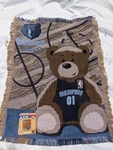Memphis Grizzlies Triple Woven Baby Throw Blanket Northwest 36"X46". Fixed Price $24.95.