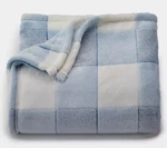 Blue Buffalo Plaid Soft Plush Throw Blanket 5' X 6 - The Big One New. Fixed Price $18.95.
