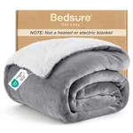 Bedsure Gentlesoft Sherpa Fleece Throw Blanket (50" X 60"), 01 - Grey. Fixed Price $54.21.