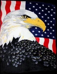 Usa American Flag Bald Eagle Full/queen Mink Throw Blanket (78" X 94"). Fixed Price $58.88.