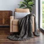 Chunky Knit Throw Blanket Braided, Soft & Cozy - Becky Cameron, Gray,. Fixed Price $69.60.
