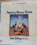 New Walt Disney World Mickey&minnie&castle Tapestry Woven Throw 50"X60"FRINGE. Fixed Price $19.99.