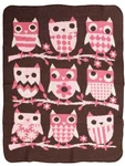 Green 3 - Jr. Throw Pink Owls. Fixed Price $55.00.