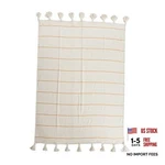 Main + Mesa Striped Cotton Throw Blanket With One Size Yellow Thin. Fixed Price $48.40.