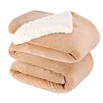 Throw Blanket Bed Sherpa Soft Fleece Fuzzy Thick King Beige 90"X108" Nanpiper. Fixed Price $33.72.