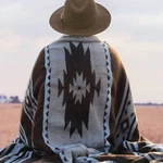 Throw Blanket Aztec Southwestern Navajo Tribal Brown 50"X60" Horimote Home. Fixed Price $47.48.