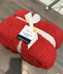 Mainstays Faux Shearling Blanket, Dk. Green, Full/queen. Fixed Price $14.00.