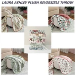Laura Ashley Plush Reversible Printed Throw, 60" X 70" Assorted Designs New. Fixed Price $38.50.