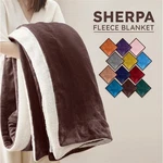 Double Sided Sherpa Fleece Blankets Soft Thick Plush Bedding Throw Twin Queen. Fixed Price $17.99.