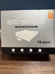 Blunique Heated Throw Blanket 50X60 Gray Sherpa Fleece Fast Heating. Fixed Price $30.00.