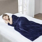 MP2 Glacier 15LB Weighted Blanket Nano Ceramic Bead Reversible Navy 48X72 Queen. Fixed Price $38.24.