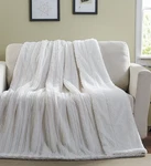 Tache Soft Ivory Polar Faux Fur Sherpa Throw Blanket White Cream With Defect. Fixed Price $38.58.