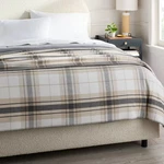 Full/queen Brushed Cotton Blanket Neutral Plaid - Threshold. Fixed Price $18.98.