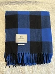 Nwt Woolrich Blue Buffalo Check Plaid Blanket Fringe Throw Made Italy. Fixed Price $69.95.
