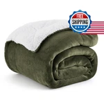 Bedsure Gentlesoft Sherpa Fleece Throw Blanket 50X60, Reversible, Thick, Warm. Fixed Price $39.57.
