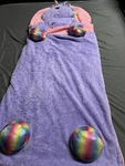 Hugfun Plush Unicorn Kids Sleeping Bag Slumber Purple Pink 64 X 27 Double Zips. Fixed Price $24.00.
