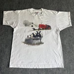 Vintage Fruit Of The Loom Best Farm Cow Red Tractor Graphic T-shirt White Large. Fixed Price $17.82.
