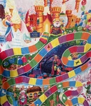 Officially Licensed Hasbro Candy Land Board Game Oversized Throw Blanket 58"X94". Fixed Price $50.00.