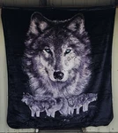 Wolf Wolves Animal King Size Blanket Bedspread. Fixed Price $61.96.
