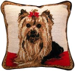 Yorkshire Terrier Dog Needlepoint Pillow Nwt 10X10 Only Left!. Fixed Price $70.00.