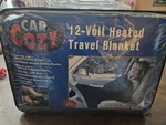 New Car Cozy 12-VOLT Heated Travel Fleece Blanket Plugs Into Cigarette Lighter. Fixed Price $18.70.