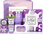 Mothers Day Gift Basket For Mom Purple Soft Blanket Women. Fixed Price $77.99.