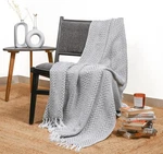 Rajrang Grey Woven Country Rustic Throw Blanket L-60" X W-50", Wild Dove. Fixed Price $31.18.