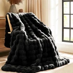 Lagraty Faux Rabbit Fur Blanket 50 60 Luxury Soft Fluffy Thick Throw Bl.... Fixed Price $64.02.