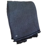 Cashmere 4 Ply Throw/blanket Hand Loomed Nepal 2 Color Silver & Dark Blue. Fixed Price $132.00.
