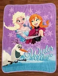 Disney Frozen Winter Magic Anna Elsa Olaf Fleece Plush Throw Blanket 40X50. Fixed Price $12.75.