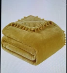 Homeideas Flannel Fleece Blanket Throw Size With Tassels Fringe - Twin. Fixed Price $19.99.