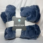 Martha Stewart Lattice Faux Fur Throw, 60X50 Storm Grey. Fixed Price $29.99.