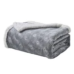 Plazatex Louvre Sherpa Throw Blanket For Sleep/decor 50" 60" Grey. Fixed Price $24.80.