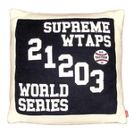 FW09 Supreme X Wtaps World Series Blue Melton Wool Throw Pillow 2009 Rare Bumper. Fixed Price $595.00.