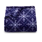 New Navy Fairisle Snowflake Plush Throw Blanket The Big One Nwt. Fixed Price $29.95.