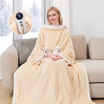Yokimisu Wearable Heated Blanket With Sleeves, Electric Robe Foot.... Fixed Price $56.25.