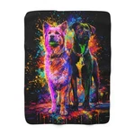 Nala Nova Sherpa Blanket Colorful Dog Portrait Fleece. Fixed Price $36.33.