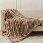 Korbliss Fleece Throw Blanket For Couch And Bed, 50X60 50"X60", TAUPE-1. Fixed Price $19.44.