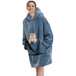 Aemilas Wearable Blanket Hoodie Sherpa Sweatshirt Women Sister Cozy Denim Blue G. Fixed Price $35.92.