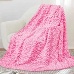 Warm Blanket Pink Soft Fleece Leopard Print Fuzzy Hot Cheetah Pr.... Fixed Price $16.47.