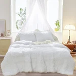 Ultra Soft Faux Fur Bedding Set Warm Plush Shaggy Sherpa Easy Care Vintage New. Fixed Price $45.58.