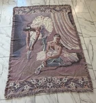 Goodwin Weavers Ballerina Tapestry Throw Woven Cotton Made Usa 62"X43". Fixed Price $39.99.