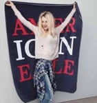 Nwt Ae American Eagle Outfitters Soft Fleece Blanket 44" X 60" Red White Blue. Fixed Price $15.00.