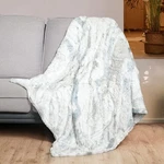 Woomer Year Warranty Electric Throw 50"X 60", Marble Blue. Fixed Price $71.23.