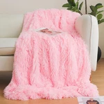 Pink Faux Fur Blanket, 50" 60" Fluffy Throw, Shaggy Plus.... Fixed Price $30.92.